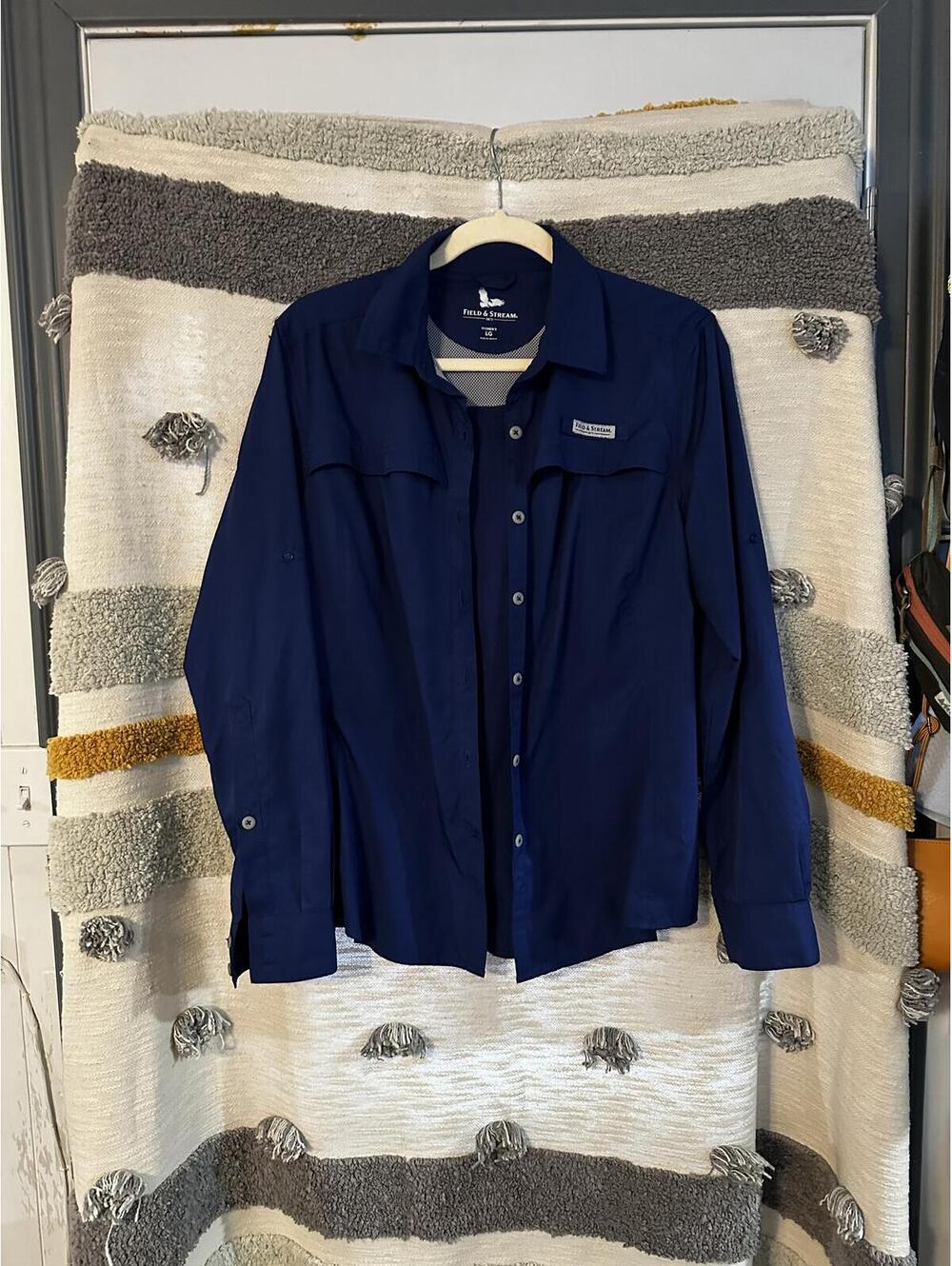 Field & Stream Women's Long Sleeve Fishing Shirt | Size Large | Good Condition